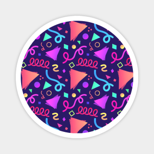 Arcade Carpet Pattern - Purple Party Magnet